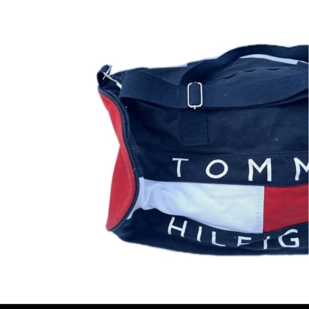 Vintage Unisex Tommy Hilfiger Mini Canvas Duffel/Travel Bag - Picture 4 of 5